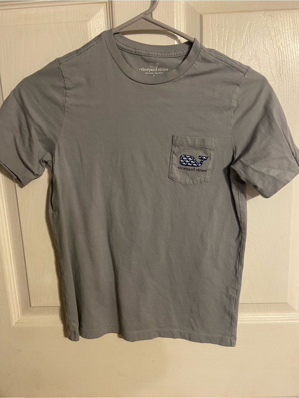 EUC Boys Vineyard Vines Boys Tee Size SM (8-10) Grey Whale Logo Short Sleeve